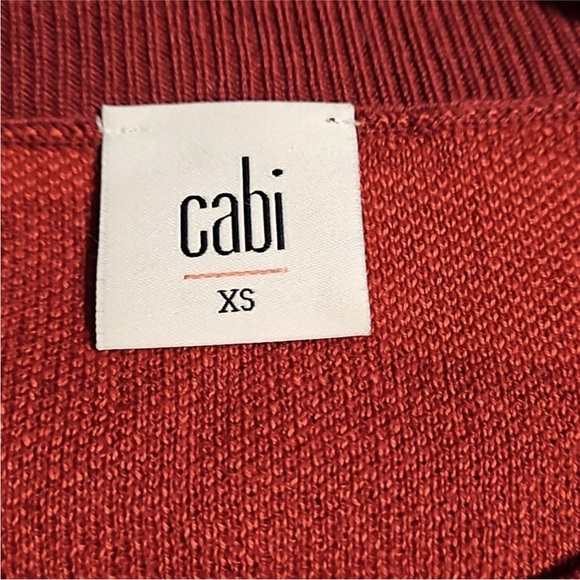 CAbi Camo Red Knit Sweater Size XS - Picture 5 of 6